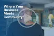 Ladie inside a store with caption Where Your Business Meets Community