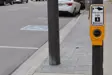 Crosswalk button at street light