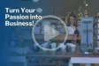 Ladie inside pottery shop with caption Turn Your Passion into Business!