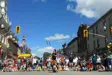 Fire performer at street festival