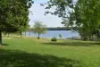 Conservation area green space overlooking trees and water